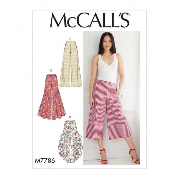 McCalls 7786 Paper Sewing Pattern – Women's Trousers, Easy