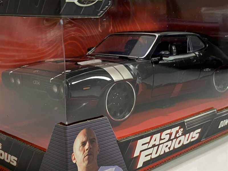 fast and furious 8 doms plymouth gtx black 1:24 scale jada
