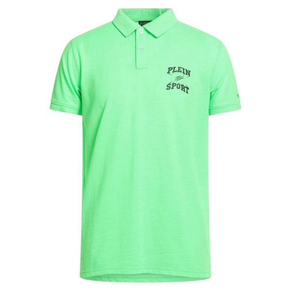 Plein Sport Scratch Logo Green Polo Shirt