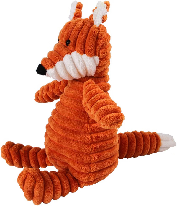 Nice Design Corduroy Dog & Puppy Animal Plush Squeaky Chew Toys