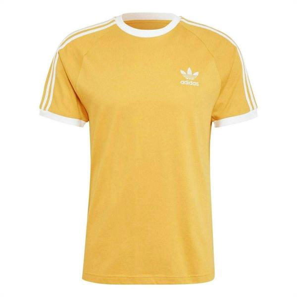 Adidas Mens Classics 3 Stripes T-Shirt - Yellow - 