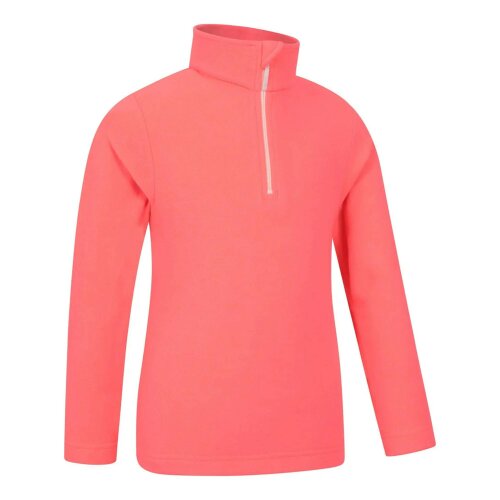 Mountain Warehouse Childrens/Kids Camber II Half Zip Fleece Jacket - Fiery Coral - Fiery Coral - 100% Polyester