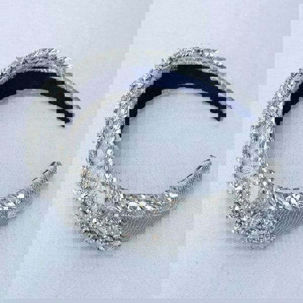 Silver headpiece wedding headpiece silver headband races headband crystal sparkle