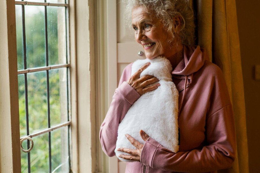 CosyPanda Silky Soft White Hot Water Bottle