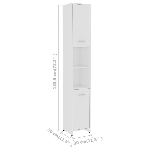 Berkfield 4 Piece Bathroom Furniture Set White Engineered Wood