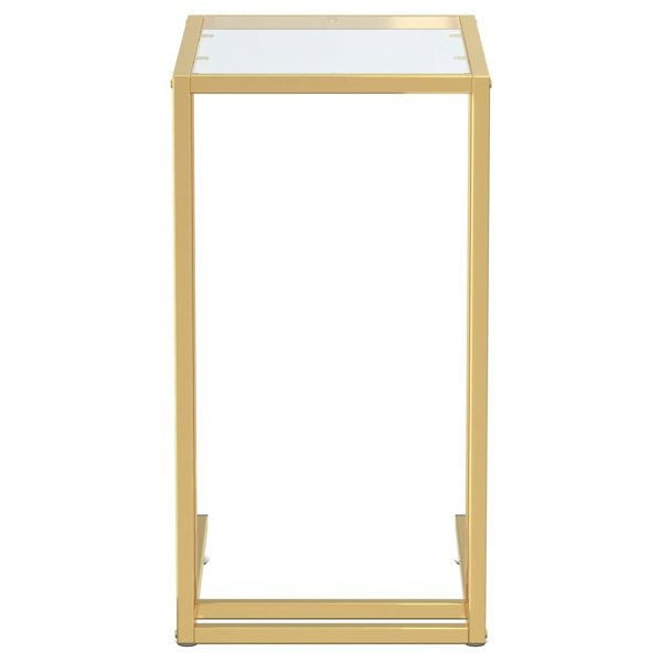 Berkfield Computer Side Table Transparent 50x35x65 cm Tempered Glass