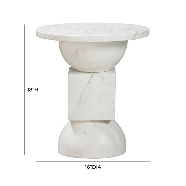 Furniture Edit Chip Marble Print Indoor Outdoor Side Table