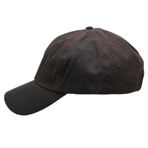 Heather Hats & Accessories Water Resistant Waxed Cotton Baseball Trucker Cap, Cotton Lining, Outdoor Wear, Brown