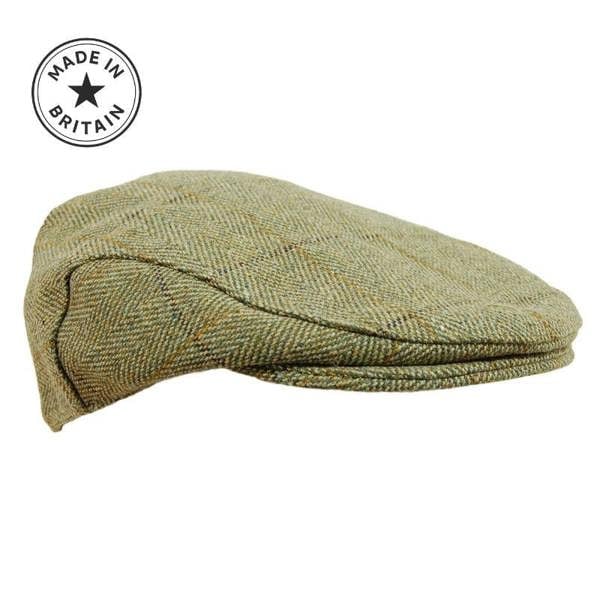 Game Tweed flat cap made to a very high standard in the UK, perfect for farmers and shooters