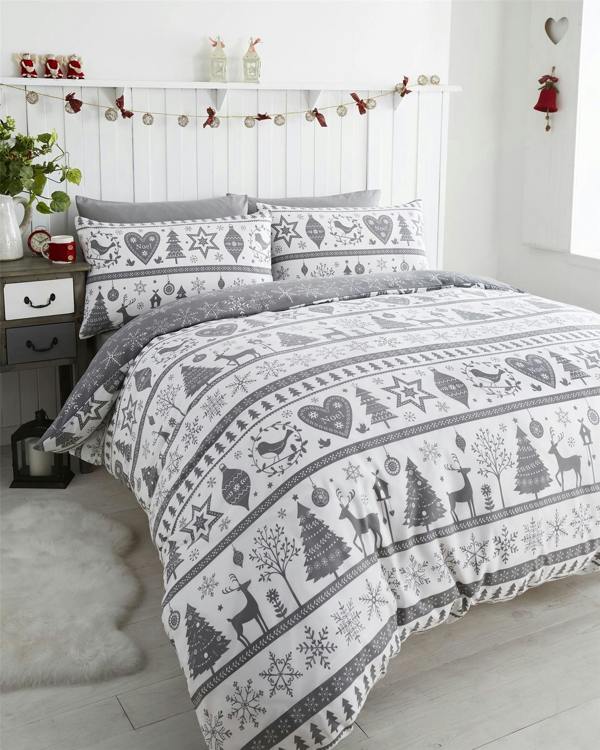 Noel Grey Single Duvet Cover
