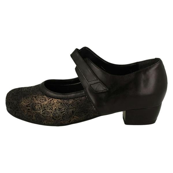 DB Shoes Ladies Easy B Court Shoes With Removable Footbed And Strap Constance