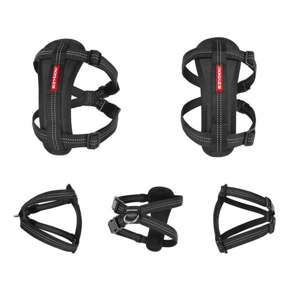 EzyDog Essential Chest Plate Dog Harness in Black