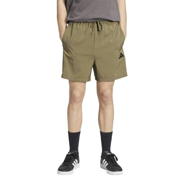 Adidas Mens 3 Stripes Shorts - Khaki/White - 