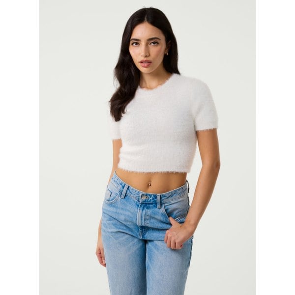 Pink Vanilla Short Sleeve Fluffy Knit Jumper