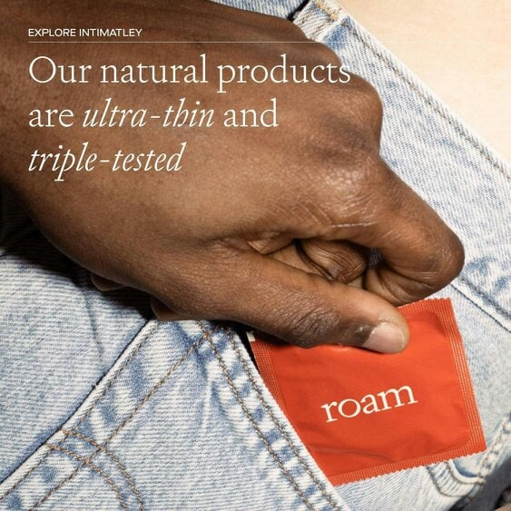 Roam Medium Brown Skin Tone Condoms - Regular Fit - For Safer Sex - Pack of 12