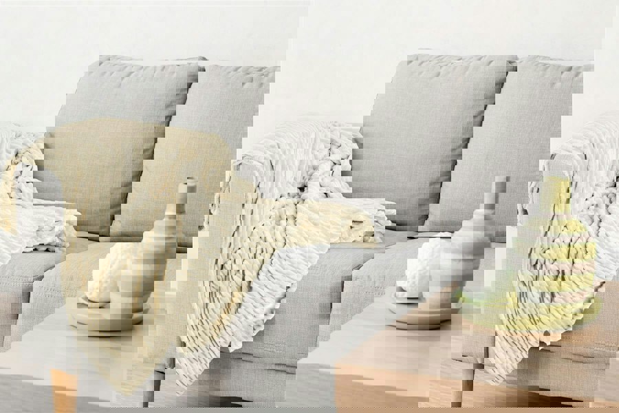 Emma Barclay Dakota Cream Blanket/Throw