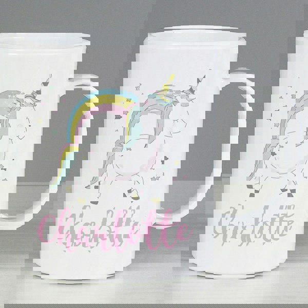 Personalised Memento Company Personalised Baby Unicorn Plastic Mug