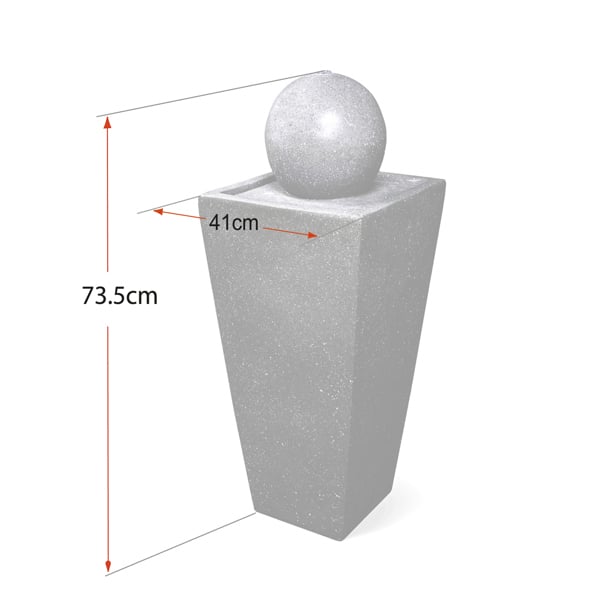 Homeology Osiris Sphere and Column Water Feature with LED Lighting