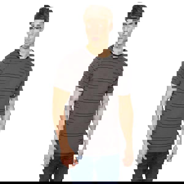 Crosshatch Mens Hemtowns T-Shirt - Black - 