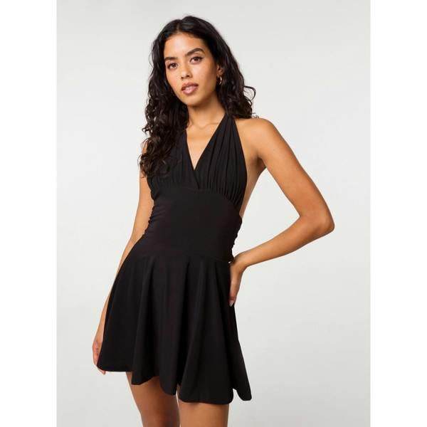 Pink Vanilla Slinky Halter Neck Dress