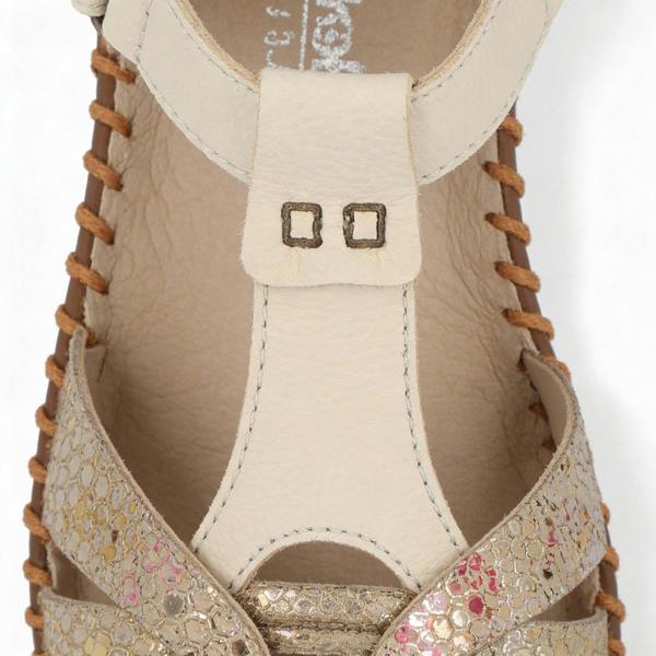 Rieker M1655 Ankle Strap Sandals in Cream