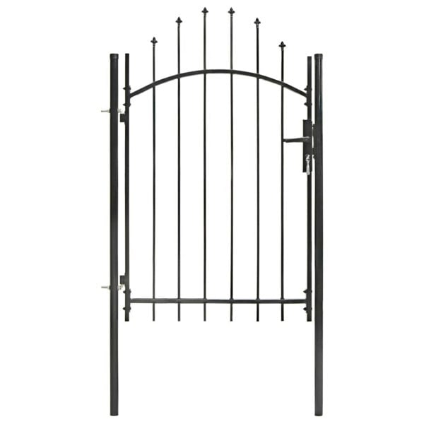 Berkfield Garden Gate Steel 1x2 m Black