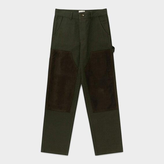 Aimé Leon Dore Utility Work Waxed Carpenter Pants Olive Green