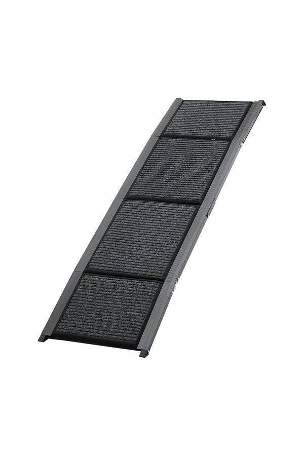 Living and Home 160x44cm Outdoor Foldable Metal Dog Ramp Non-slip Step Pet Ladder for Car