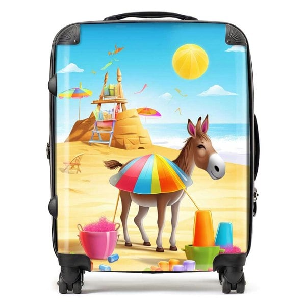 Warren Reed Donkey On A Beach Holiday Suitcase