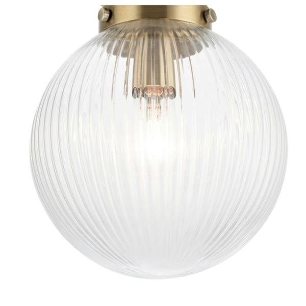 COSYLYTE Finley Bathroom Ribbed Glass Ceiling Light