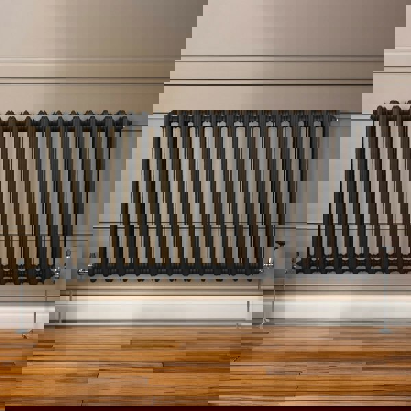 Monstershop Traditional 2 Column Radiator - 600 x 1192mm - Black