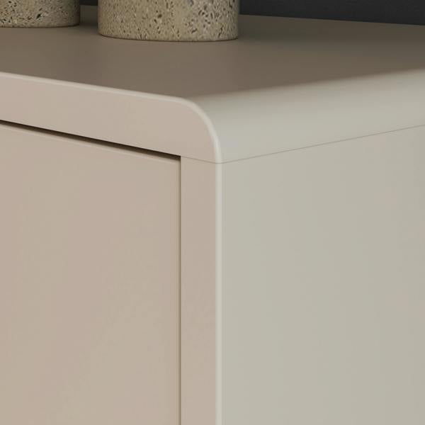 Furniture To Go Playly Tall Storage Cabinet with Door/Open Shelving in Sand