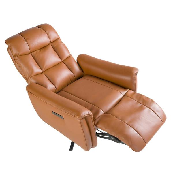 Angel Cerdá Brown leather swivel armchair 5117
