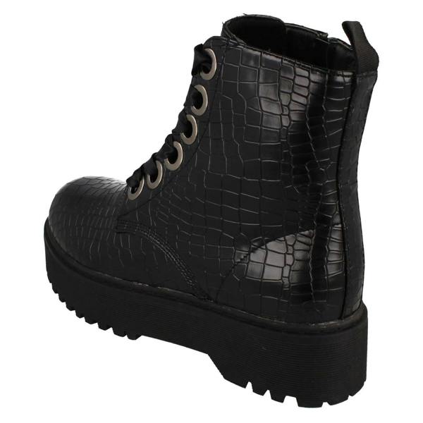 Spot On Ladies Spot On Platform Ankle Boots F51044