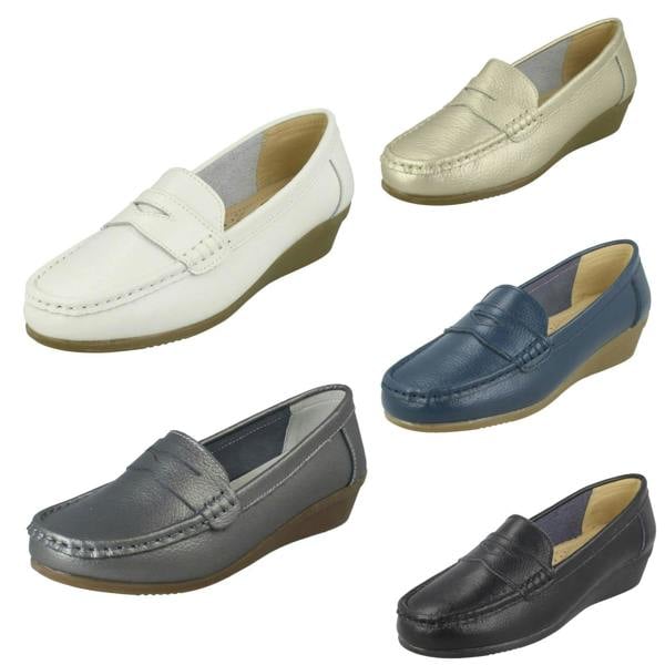 Down to Earth Ladies Down To Earth Leather Loafers F90064