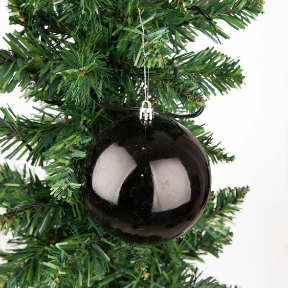 Shatchi Black Shatterproof Christmas Baubles in 10cm Pack Sizes for Tree Decorating
