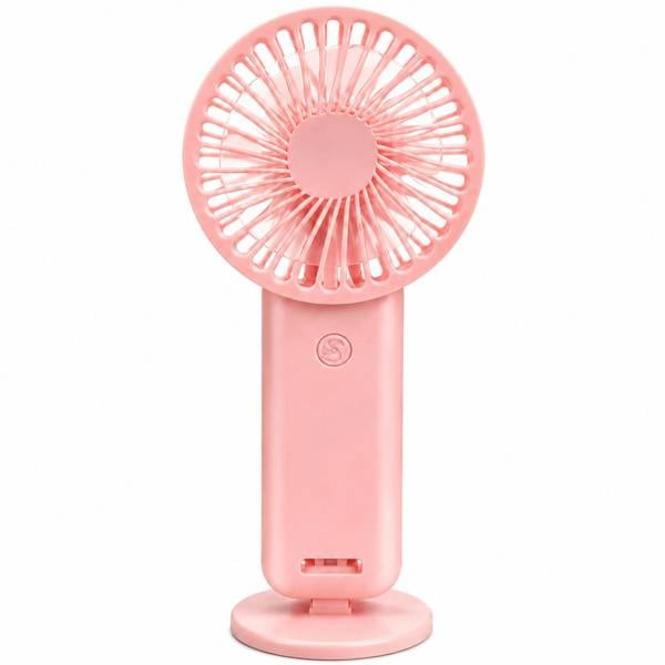 Dyzi Mini Rechargeable Handheld Fan 3 Speed USB Pink