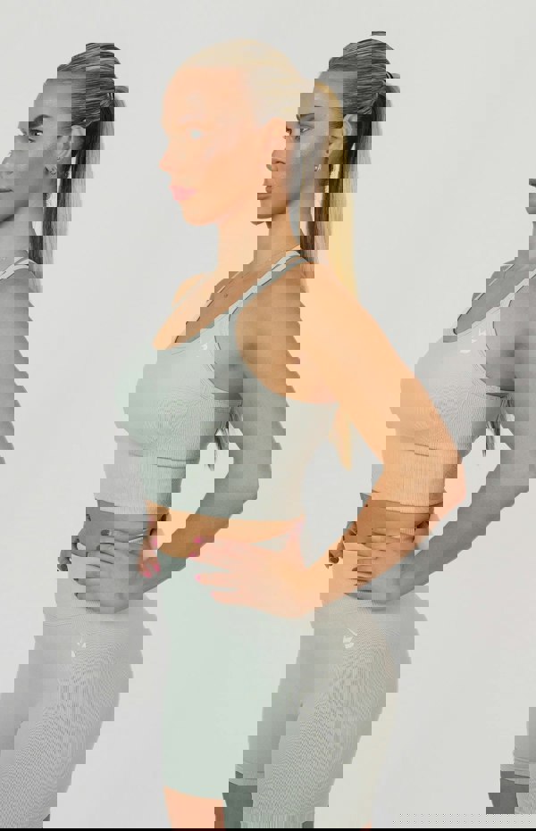 V3 Apparel Form Seamless Strappy Sports Bra - Light Grey