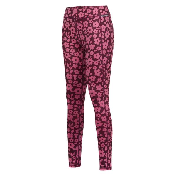 Regatta Childrens/Kids Barlia Floral All-Over Print Leggings - Fig Violet - 