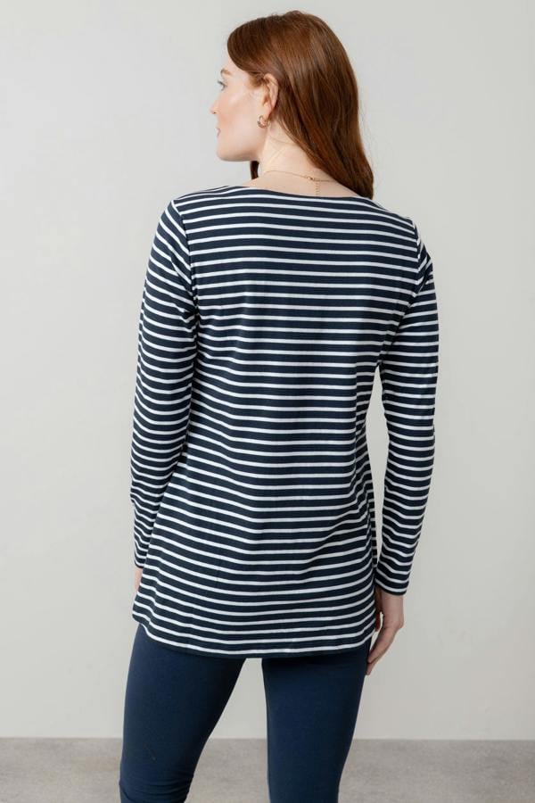 Lily & Me Maple Striped Jersey Tunic Navy