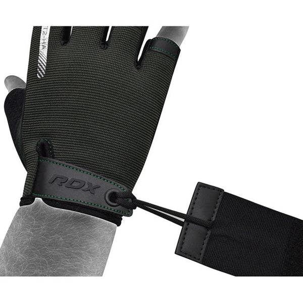 RDX Sports GYM TRAINING GLOVES T2 HALF ARMY GREEN