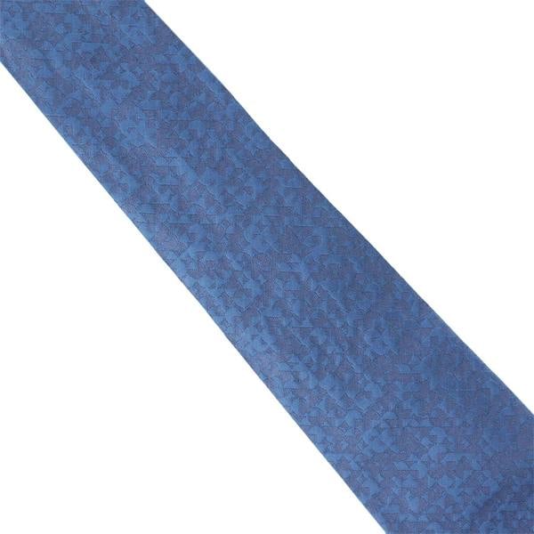 Dunhill luxurious archive graphic woven silk tie in an steel blue tone