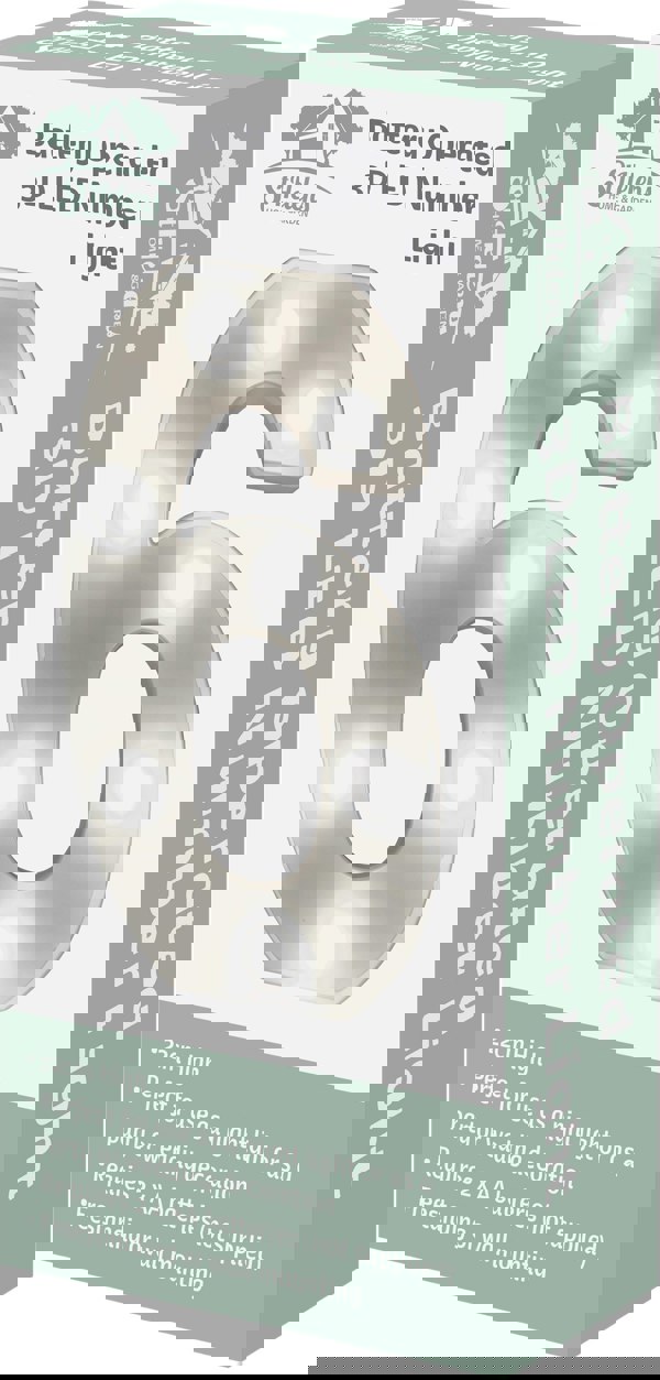 St Helens Battery Operated 3D LED Number 6 Light