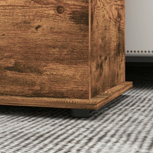 Wyld Haus Nomo Malu Rustic Brown Storage Trunk With Flip Top Lid Safety Hinges