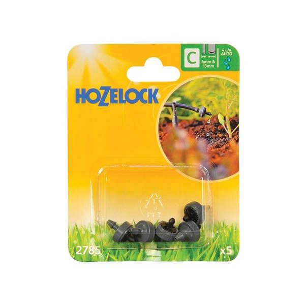 Hozelock 2785 End Line Pressure Dripper 4mm/13mm (pack 5) - Multi Colour - 