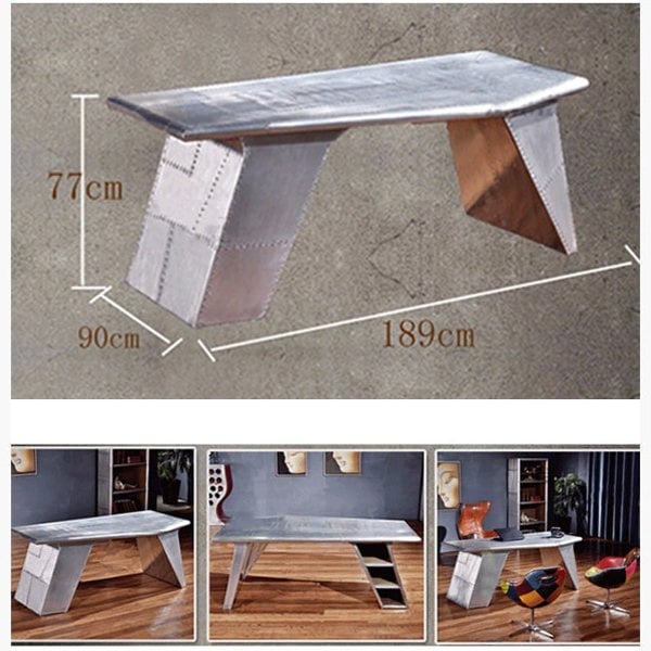 U8 Aviator Office Desk, Aviation Desk, Aluminium-Weilai Concept-Weilai Concept