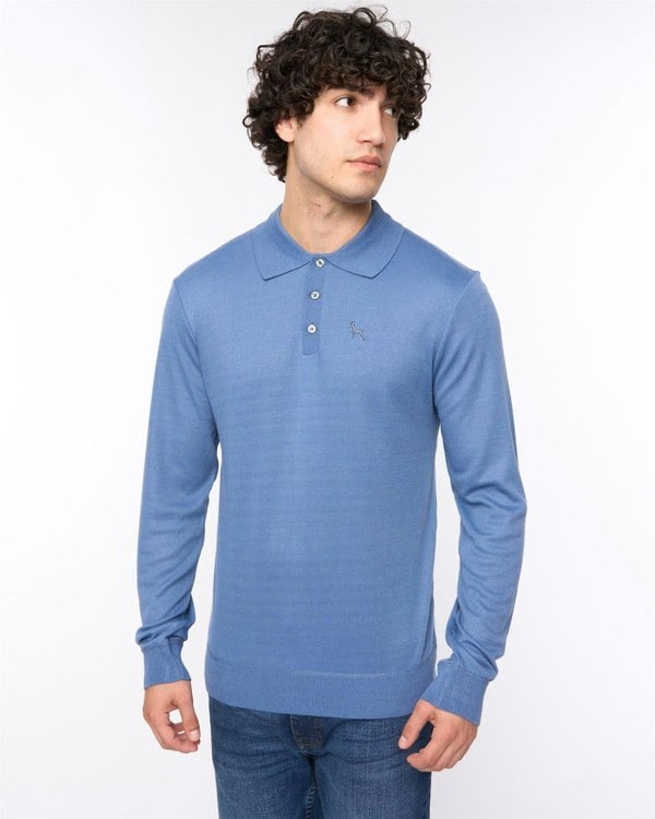 Bewley & Ritch Ashland Polo Neck Knit Blue