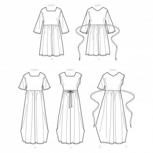 Simplicity Sewing Pattern 9140, Dresses for Women, A (XXS-XS-S-M-L-XL-XXL) - Intermediate