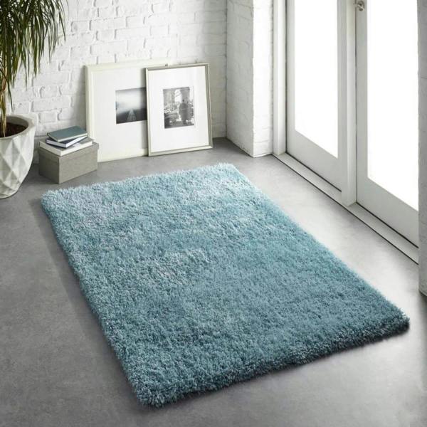 Chicago Duck Egg Blue Shaggy Rug | Luxurious | The Rugs