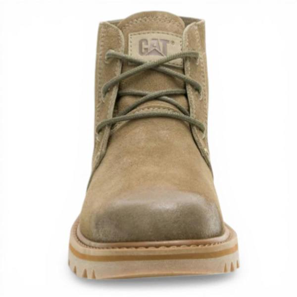 Caterpillar CAT (Caterpillar) Taupe Brown Leather Hiking Mid-Cut Chukka Ankle Boots - Grader